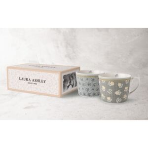 Sada porcelánových hrnků TC Grey 300ml 2-set box, Laura Ashley, UK