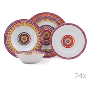 24dílná sada porcelánového nádobí Kutahya Color Boris