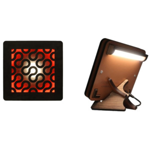 Přenosné svítidlo Wave D-22RO Typ a rozměr: stolní lampa 17x17cm, Barva dekoračního světla: červená + studená bílá