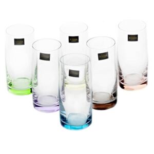 Crystalite Bohemia sklenice Ideal barevné 250 ml, 6 ks