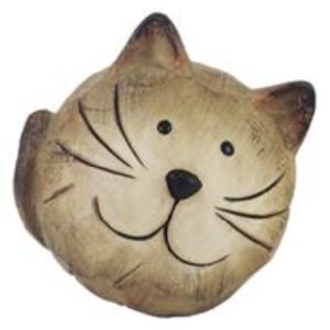 Terakotová kočka Koule hnědá 9,3 cm