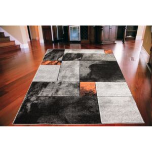 Kusový koberec Fantazie Čtverce šedo oranžový, Velikosti 80x150cm