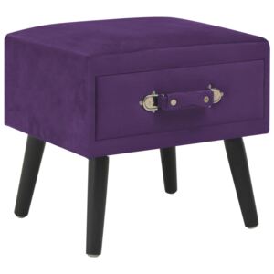 Noční stolek tmavě fialový 40 x 35 x 40 cm samet