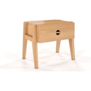 Noční stolek z bukového dřeva se zásuvkou Skandica Visby Radom