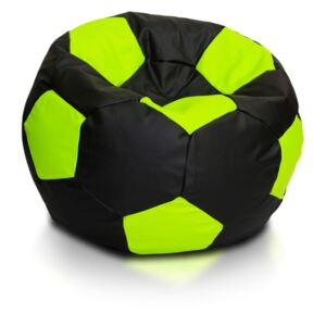 Sedací vak Fotbalový míč barevný vel.S - Eko kůže Zelená