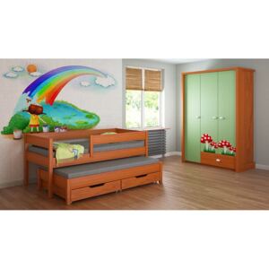 Dětská postel - Junior - 160x80cm - Teak