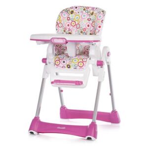 CHIPOLINO Dětská jídelní židlička Bravo - Ružová Kytičky