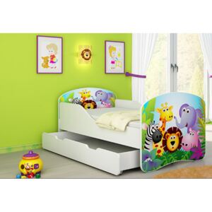 Dětská postel - ZOO - 180x80 cm + šuplík