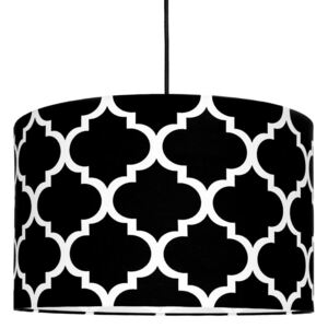 Textilní závěsná lampa Maroko - černá