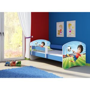 Dětská postel - Fotbalista 2 140x70 cm modrá