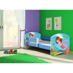 Dětská postel - Mořská víla 2 140x70 cm modrá