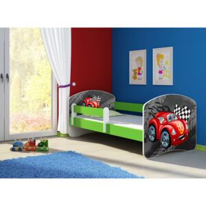 Dětská postel - Car 2 140x70 cm zelená
