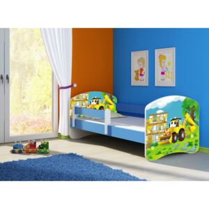 Dětská postel - Bagr 2 180x80 cm modrá