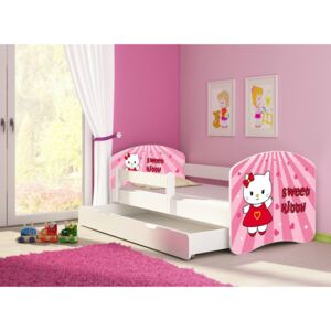 Dětská postel - Kitty 2 160x80 cm + šuplík bílá