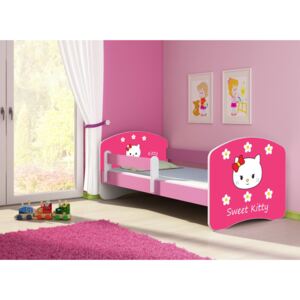 Dětská postel - Kitty 140x70 cm růžová