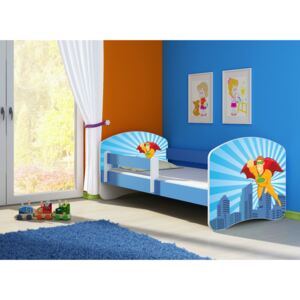 Dětská postel - Superhrdina 2 160x80 cm modrá