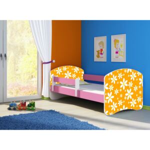 Dětská postel - Oranžová sedmikráska 2 160x80 cm růžová