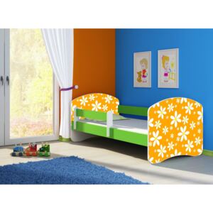 Dětská postel - Oranžová sedmikráska 2 180x80 cm zelená