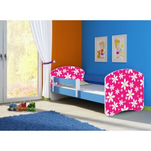 Dětská postel - Růžová sedmikráska 2 140x70 cm modrá