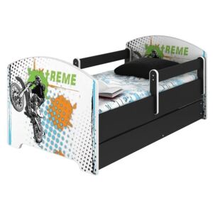 Dětská postel Xtreme 140x70 cm - 2x krátká zábrana se šuplíkem