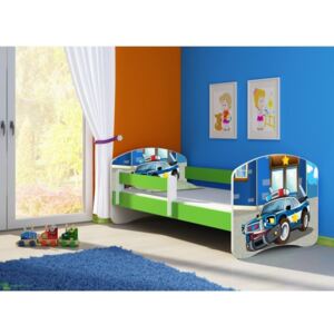 Dětská postel - Policie 2 160x80 cm zelená
