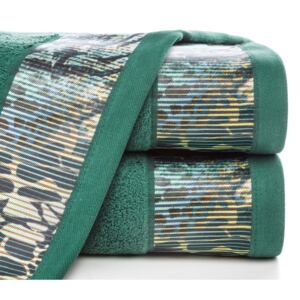 Bavlněný froté ručník s bordurou CARLA 50x90 cm, zelená, 500 gr Eva Minge Varianta: ručník - 1 kus 50x90 cm