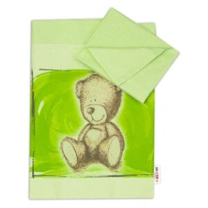 2-dílné povlečení do kolébky 90x80 cm, Sweet Dreams by Teddy - zelená