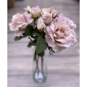 Umělá květina Růže Silk-ka jemně růžová, 49 cm