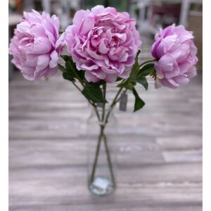 Umělá květina Pivoňka Silk-ka růžová rozkvetlá, 57 cm