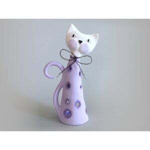 Keramika Andreas® Kočka na svíčku střední fialová