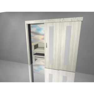 Posuvné dveře Posuvné dveře dvoukřídlé sklo vertikas whitewood lamino 18mm