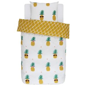 Bavlněné povlečení na postel Pineapple, obrázkové povlečení, povlečení 100 % bavlna, Covers & Co - 140x220+60x70