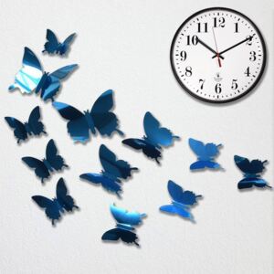 B2B Zrcadlový motýl 12 ks - modrý