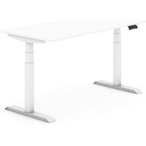 B2B Partner Výškově nastavitelný stůl, elektrický, 1400 x 800 mm, bílá + Záruka 7 let