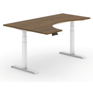 B2B Partner Výškově nastavitelný stůl, elektrický,ergonomický levý, 1800 x 1200 mm, ořech + Záruka 7 let