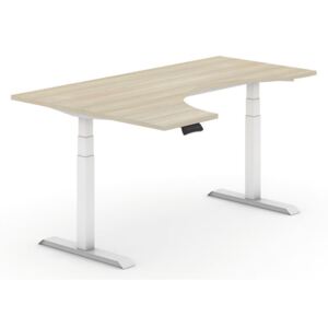 B2B Partner Výškově nastavitelný stůl, elektrický,ergonomický levý, 1800 x 1200 mm, dub + Záruka 7 let