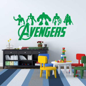 GLIX Avengers - samolepka na zeď Zelená 80x40 cm