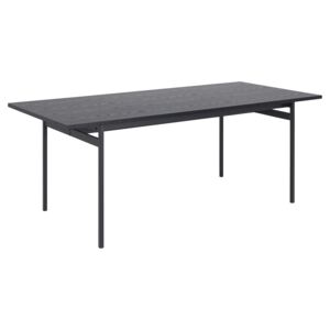 SCANDI Černý dřevěný jídelní stůl Amuse 200 x 90 cm