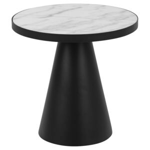 SCANDI Bílý mramorový konferenční stolek Sandro 45,7 cm
