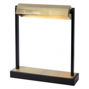 LUCIDE LAUT Desk lamp E24/40W Black/Satin Brass stolní lampa