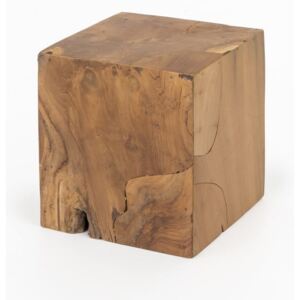 Stolička z teakového dřeva WOOX LIVING Patchwork, 35 x 35 cm