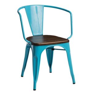 Jídelní židle Paris Arms Wood borovice ořech modrá