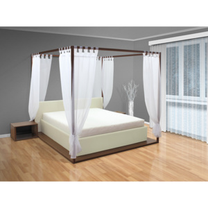 Manželská postel 180x200 cm s matrací, lamelovým roštem a s nebesy