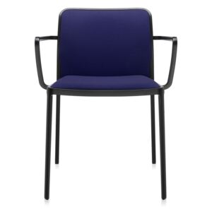 Kartell - Židle Audrey Soft Trevira s područkami, černá/modrá