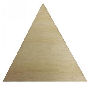 ČistéDřevo Dřevěný trojúhelník 6 x 6,5 cm