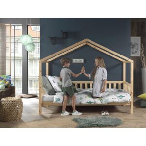 Dětská postel ve tvaru domečku děti Dallas natural