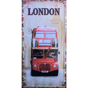 Cedule London Bus 30,5cm x 15,5cm Plechová cedule