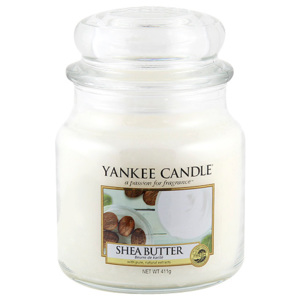 Svíčka ve skleněné dóze Yankee Candle Bambucké máslo, 410 g