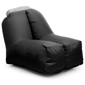 Blumfeldt Airchair, nafukovací křeslo, 80x80x100cm, batoh, pratelné, polyester, černé