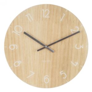 Stolní a nástěnné hodiny Glass bright wood 17 cm světlé dřevo - Karlsson